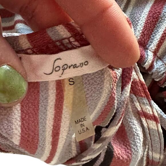 Soprano Dress Womens Size Small Halter Asymmetrical Frilly Summer Beachy Cruise - Picture 7 of 8